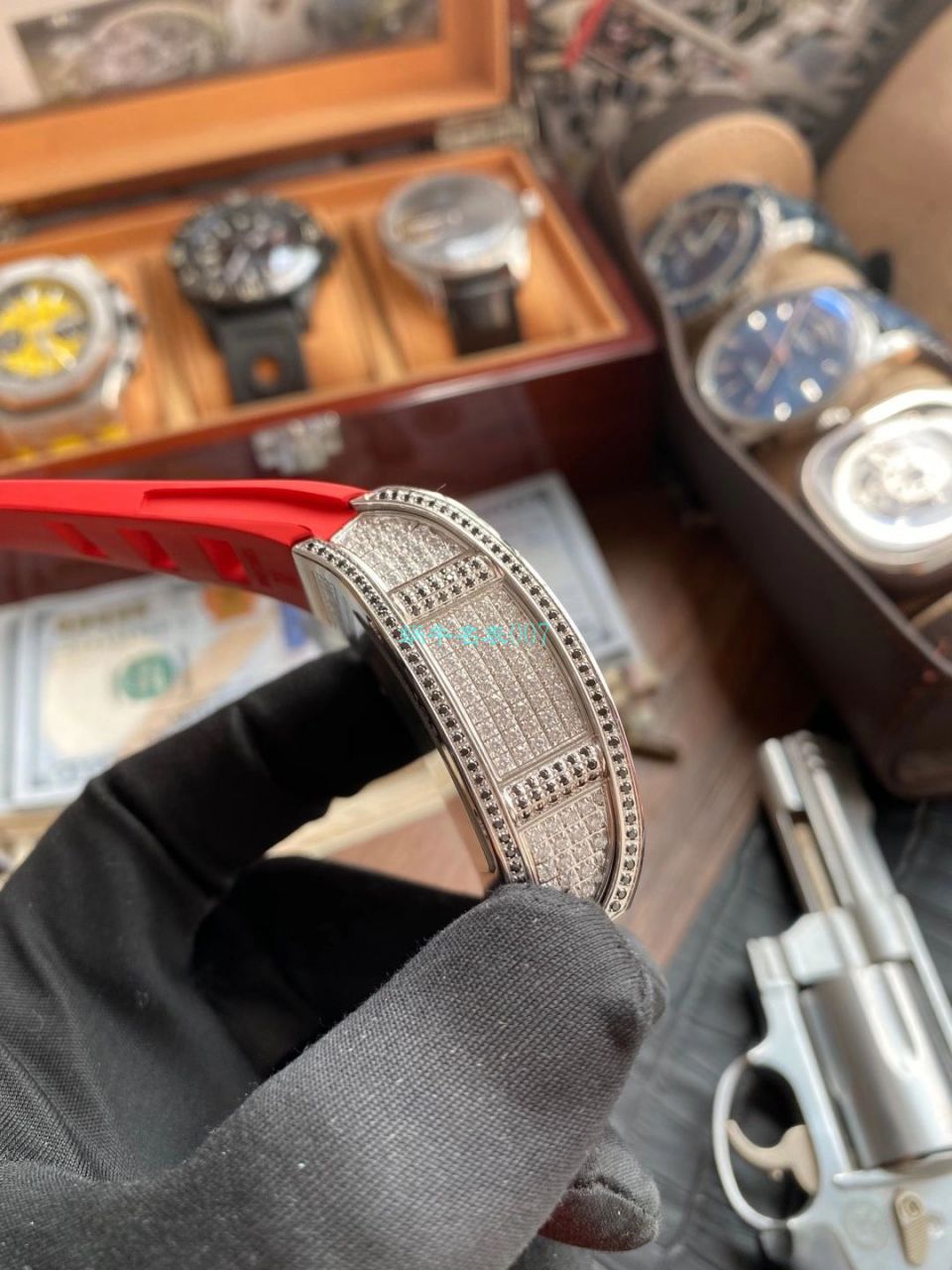  copy customized 款 RICHARD MILLE RM 51-01龙虎满钻真 High quality  Replica  Tourbillon  Watches  / RM 51-01