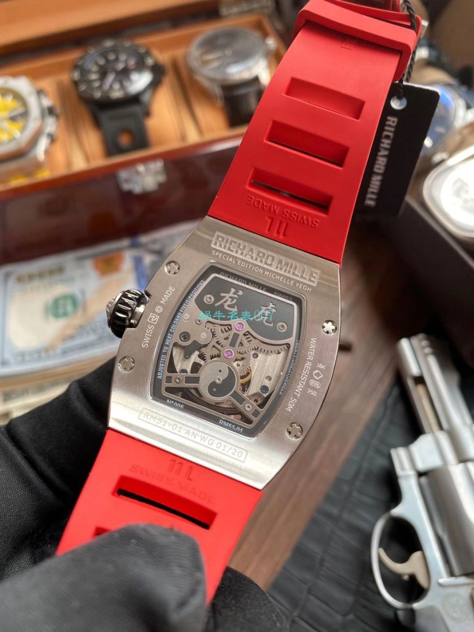  copy customized 款 RICHARD MILLE RM 51-01龙虎满钻真 High quality  Replica  Tourbillon  Watches  / RM 51-01