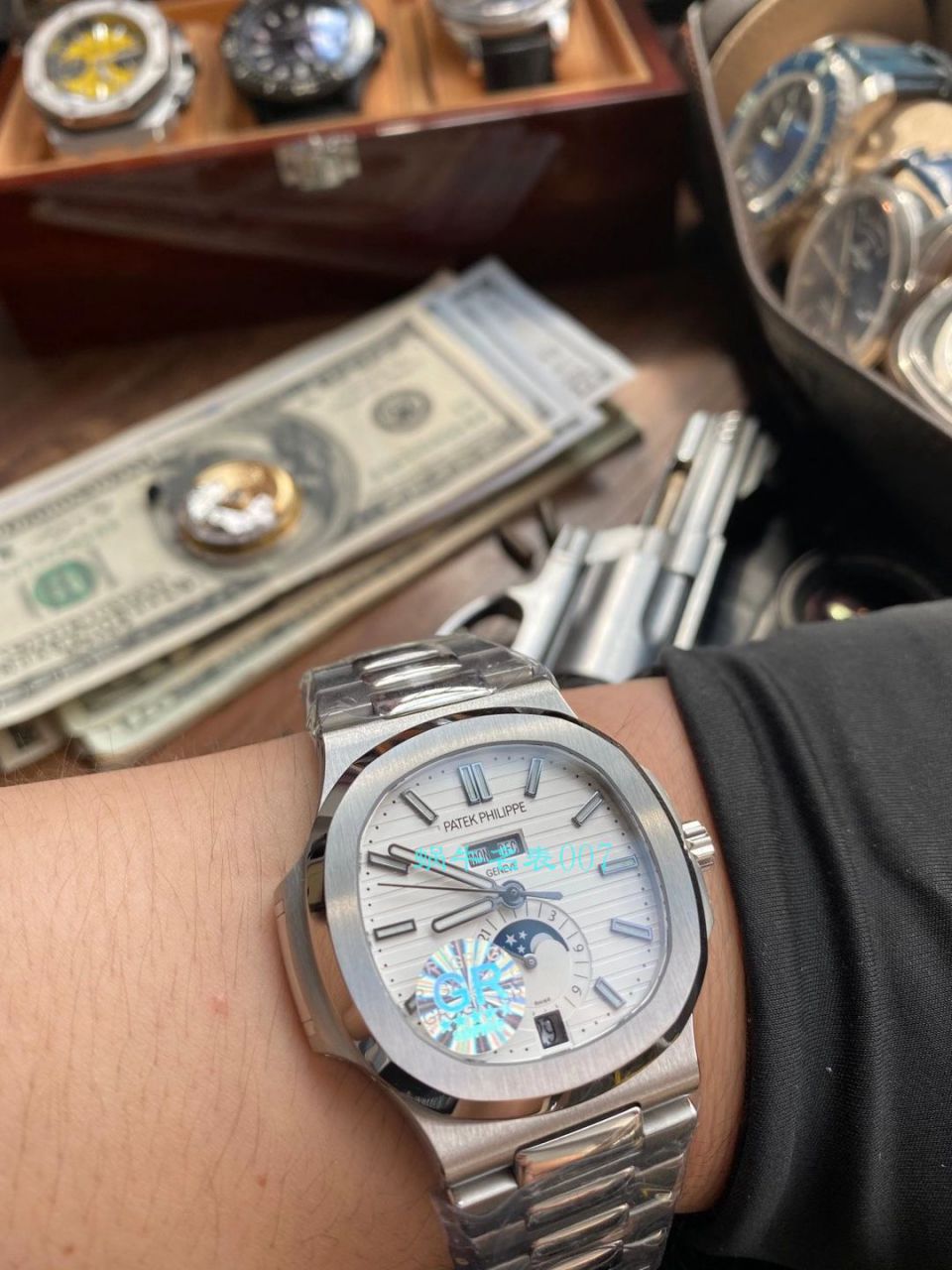 【 Video analysis 】GR Factory  PATEK PHILIPPE 真月相 Nautilus 1比1  Replica Watches V2版本5726/1A-014 / BD332