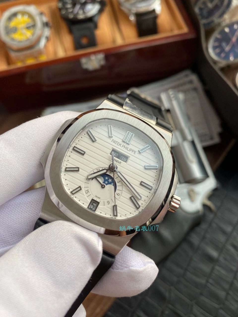 【 Video analysis 】GR Factory  PATEK PHILIPPE 真月相 Nautilus 1比1  Replica Watches V2版本5726/1A-014 / BD332