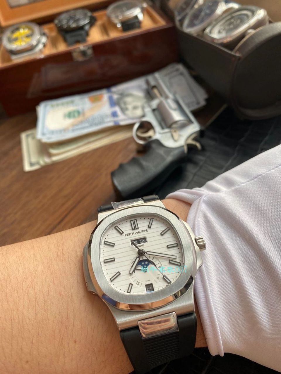 【 Video analysis 】GR Factory  PATEK PHILIPPE 真月相 Nautilus 1比1  Replica Watches V2版本5726/1A-014 / BD332
