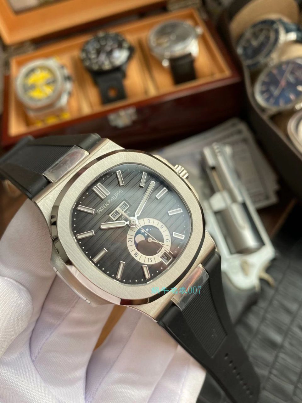 【 Video analysis 】GR Factory  PATEK PHILIPPE 真月相 Nautilus 1比1  Replica Watches V2版本5726/1A-014 / BD332