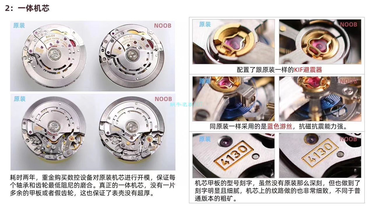 【 Video analysis NOOB Factory  Rolex  Replica Copy  Watches 】N Factory 全新2019年最新款～ Ditongna 咖啡猫超级4130自动机械 Movement  / R373