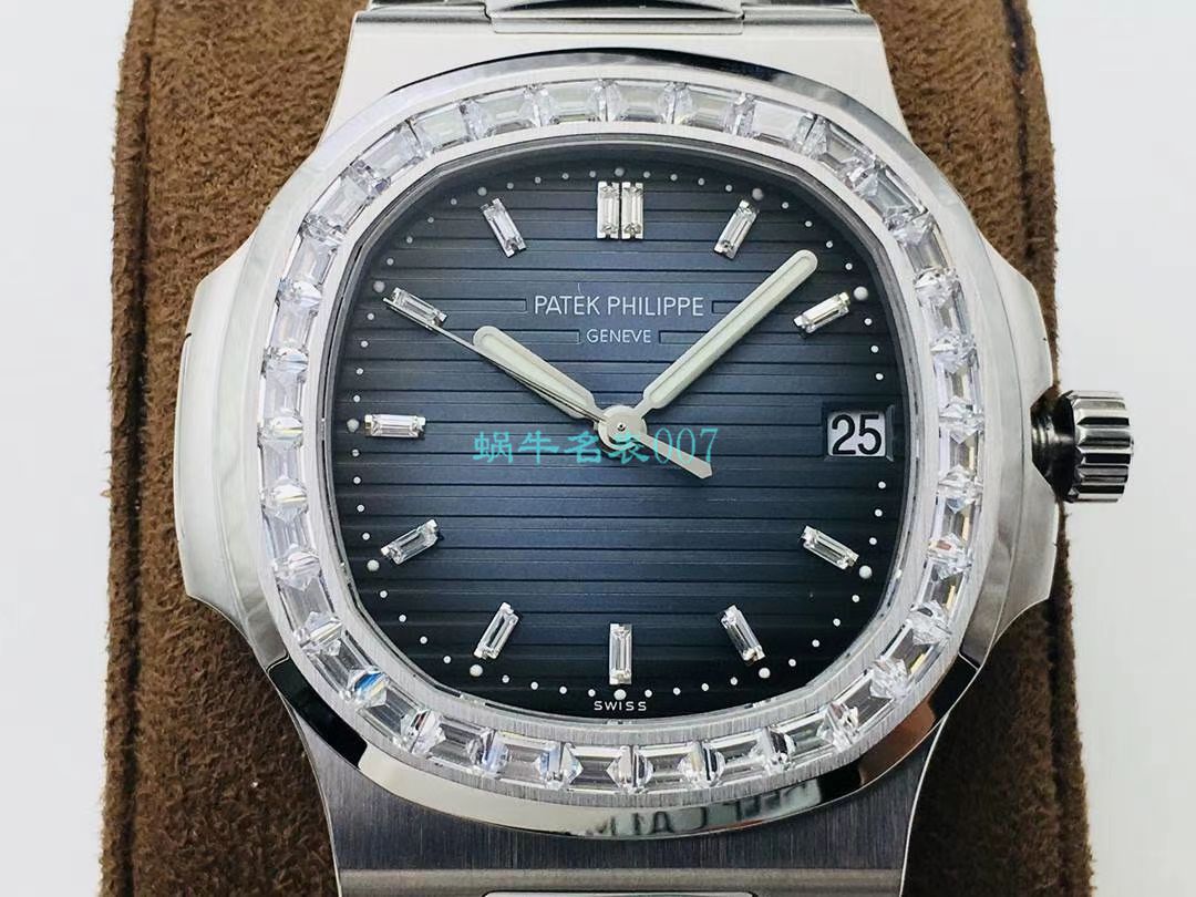 【PPF FactoryV4升级版强势来袭】 PATEK PHILIPPE  Replica Copy  Nautilus 5711/1A-010璀璨方钻 Replica Watches  / BD337
