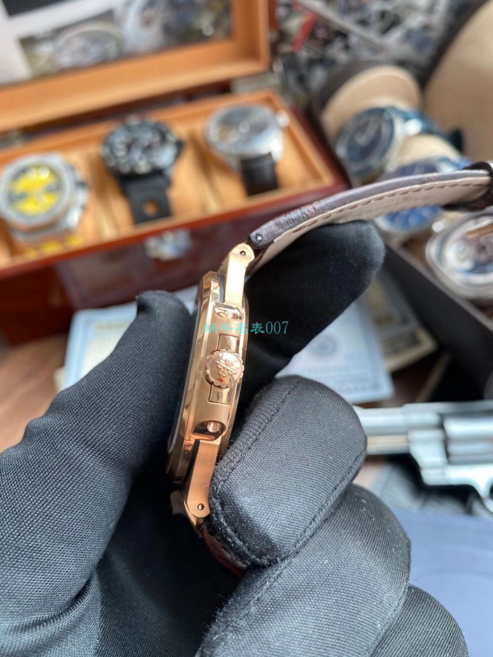 PPF Factory  PATEK PHILIPPE  Nautilus V4版 High quality  Replica Watches 5711R 玫瑰金 wrist watches  / BD336