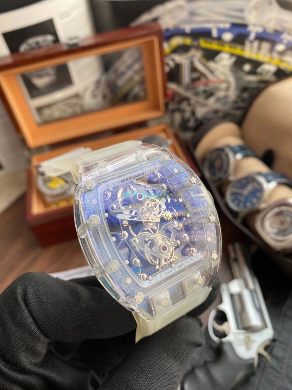 EUR  Factory 超级雪琉璃 RICHARD MILLE RM056，RM 56-02 Tourbillon  top  Replica Copy  Watches  / RM 56-02