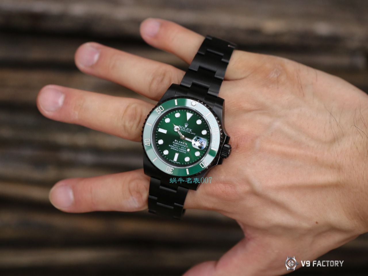 V9 Factory  Rolex 水鬼 top  Replica Watches BLAKEN  SUBMARINER  DATE LV官方同款曜黑改装版 / R670