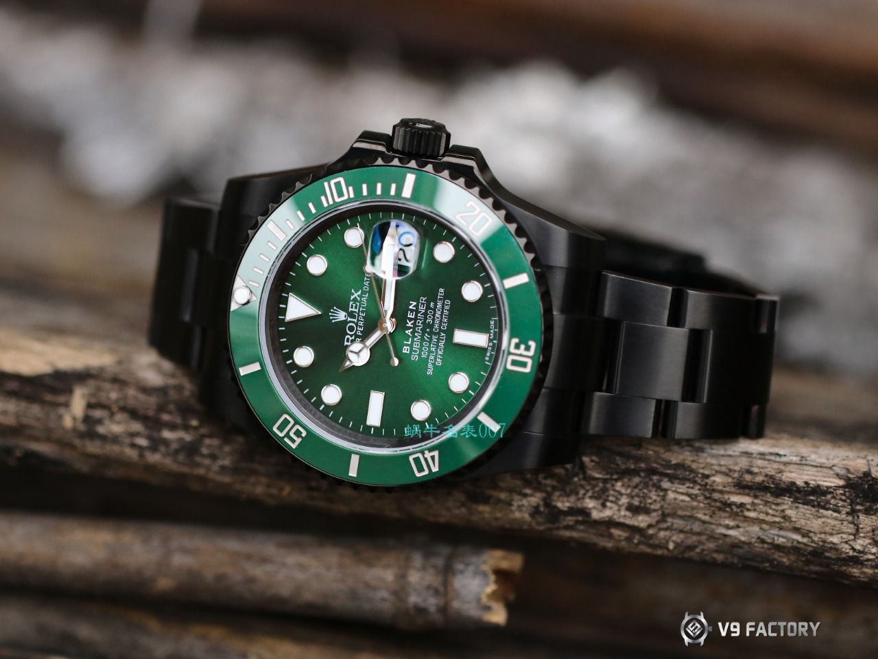 V9 Factory  Rolex 水鬼 top  Replica Watches BLAKEN  SUBMARINER  DATE LV官方同款曜黑改装版 / R670