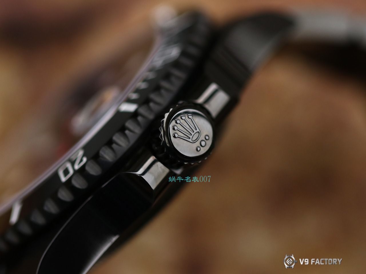 V9 Factory  Rolex 水鬼 top  Replica Watches BLAKEN  SUBMARINER  DATE LV官方同款曜黑改装版 / R670