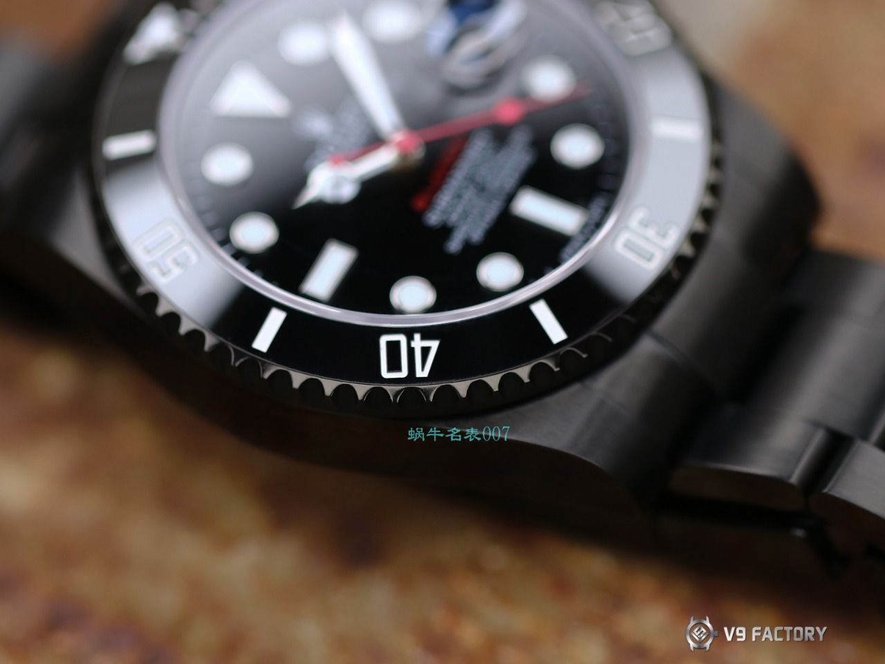 V9 Factory  Rolex 水鬼 top  Replica Watches BLAKEN  SUBMARINER  DATE LV官方同款曜黑改装版 / R670