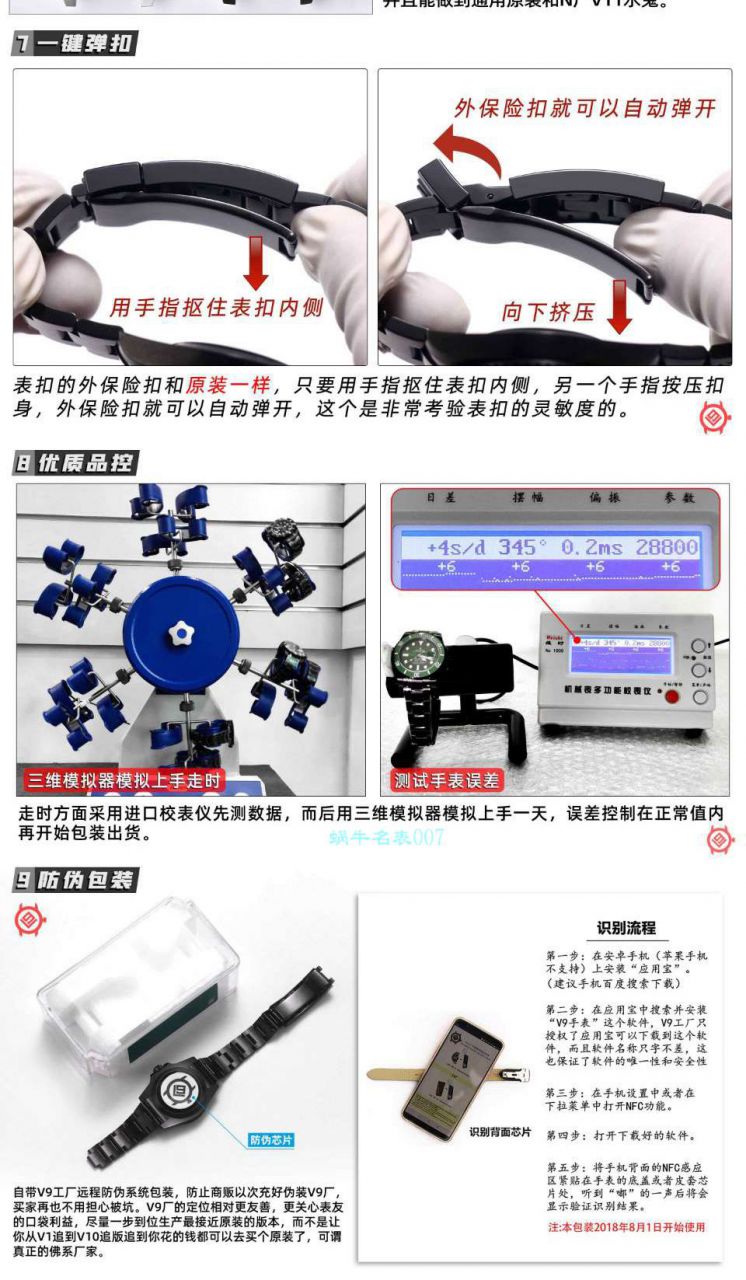 V9 Factory  Rolex 水鬼 top  Replica Watches BLAKEN  SUBMARINER  DATE LV官方同款曜黑改装版 / R670