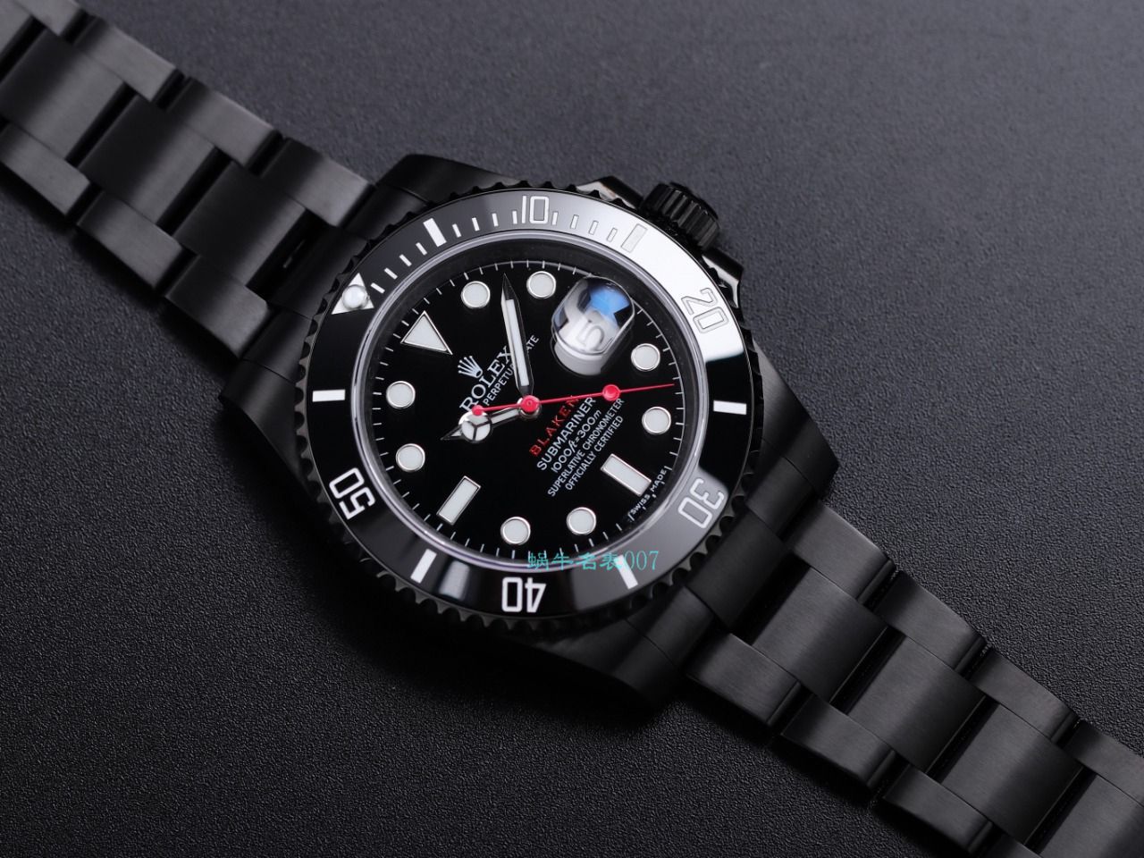 V9 Factory  Rolex 水鬼 top  Replica Watches BLAKEN  SUBMARINER  DATE LV官方同款曜黑改装版 / R670