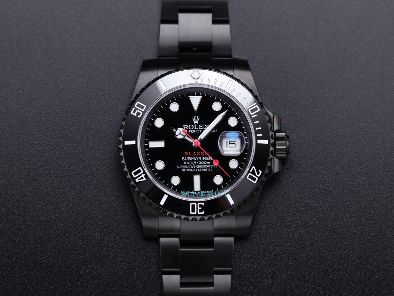 V9 Factory  Rolex 水鬼 top  Replica Watches BLAKEN  SUBMARINER  DATE LV官方同款曜黑改装版 / R670