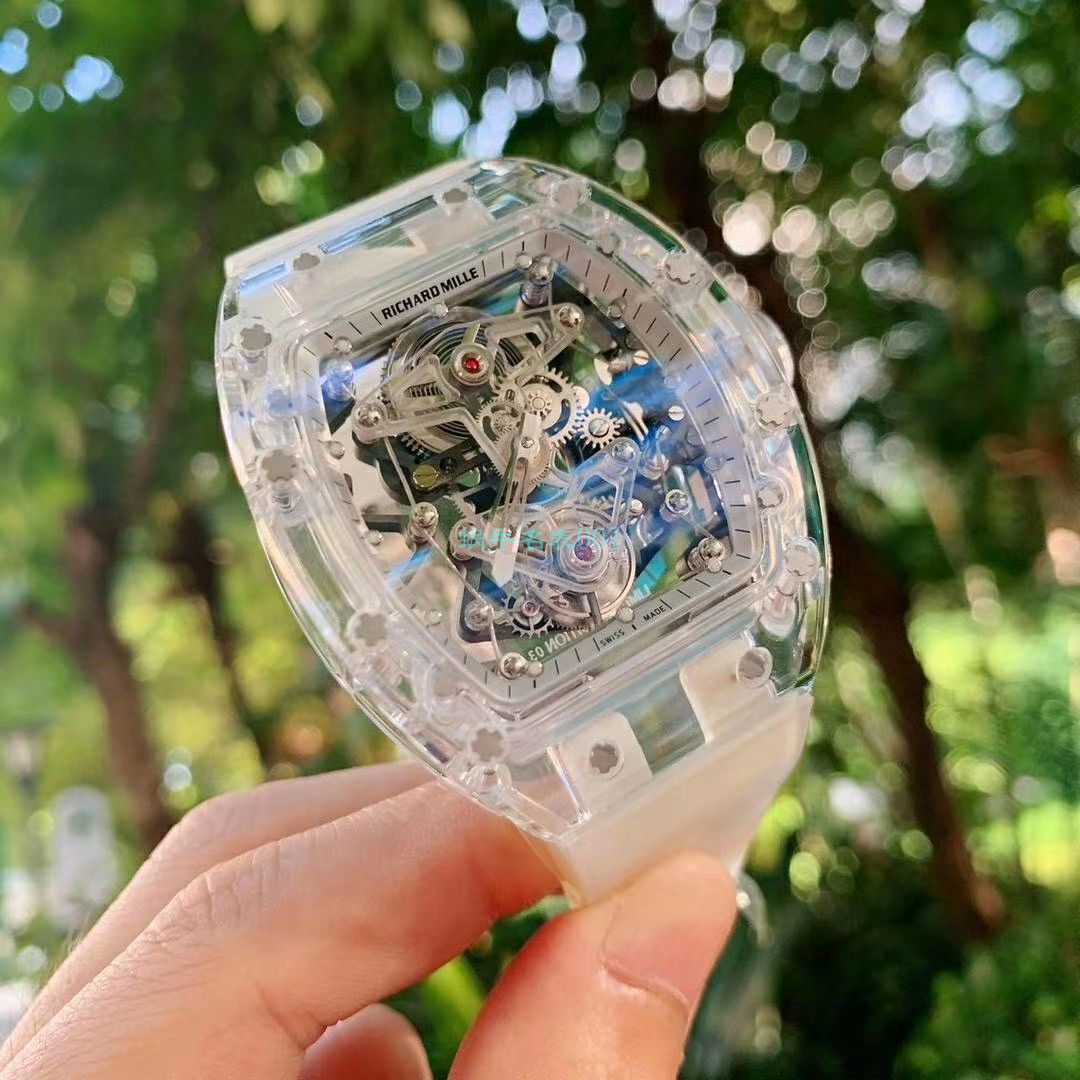【 Video analysis 】EUR  Factory  RICHARD MILLE  Tourbillon RM056，RM 56-02雪琉璃全透明1比1 Replica Watches  / RM 56-02EUR
