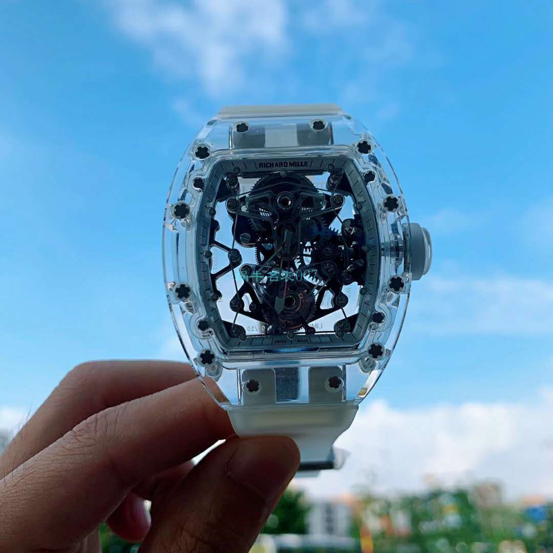 【 Video analysis 】EUR  Factory  RICHARD MILLE  Tourbillon RM056，RM 56-02雪琉璃全透明1比1 Replica Watches  / RM 56-02EUR