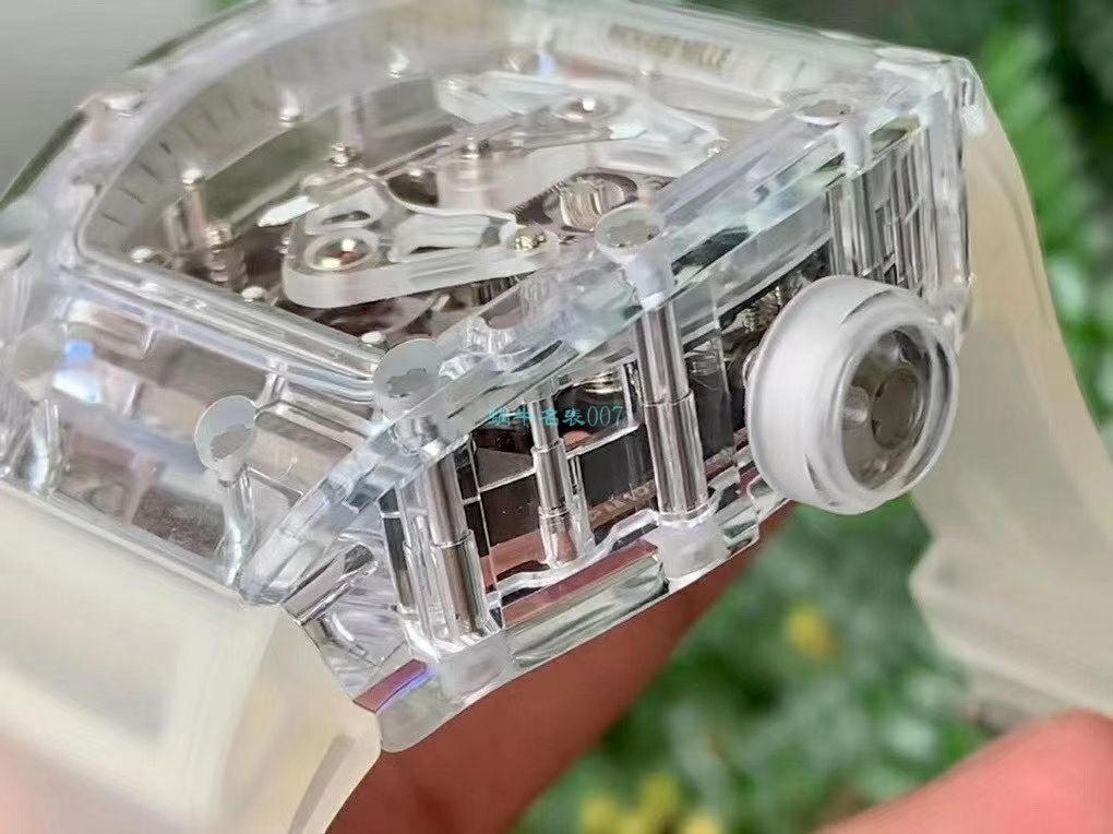 【 Video analysis 】EUR  Factory  RICHARD MILLE  Tourbillon RM056，RM 56-02雪琉璃全透明1比1 Replica Watches  / RM 56-02EUR