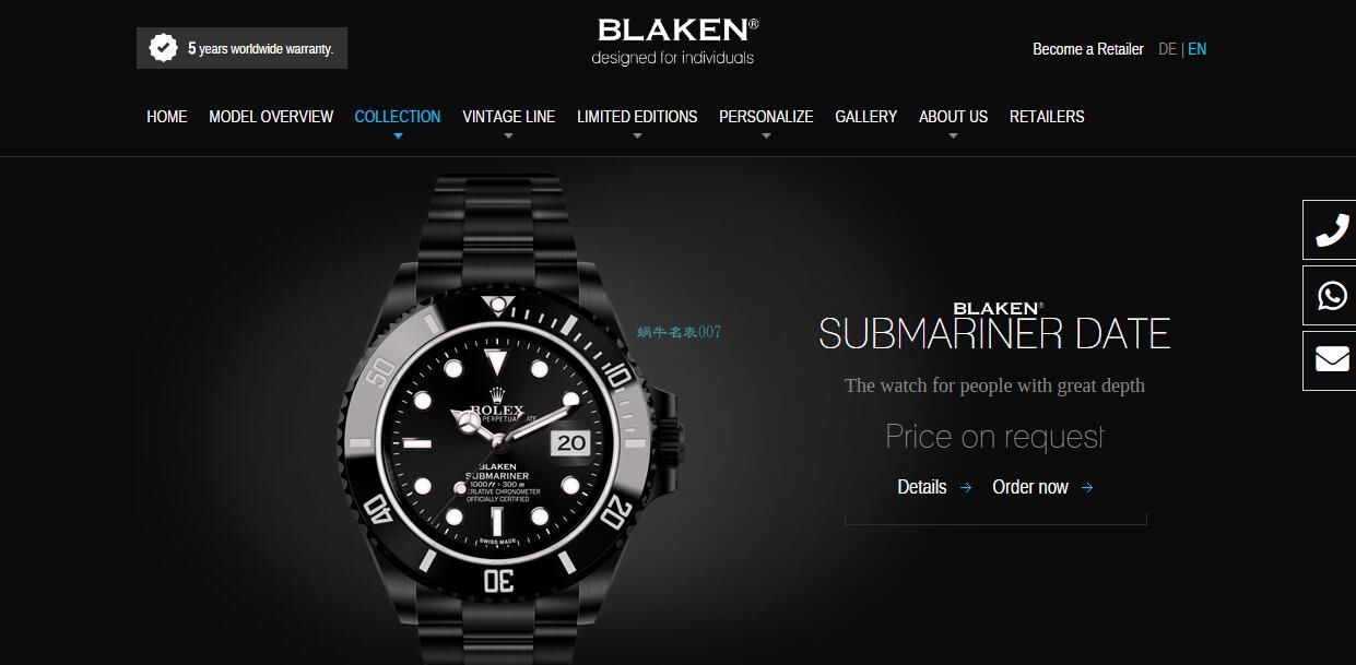V6 Factory 魔改装 Rolex  Submariner 暗夜黑特别版 Replica Copy BLAKEN 116610LN SUBMARINER DATE Watches  / R672