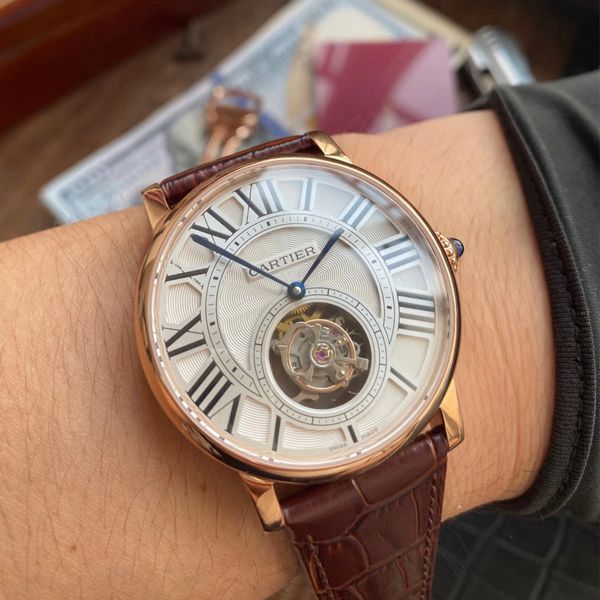【评测视频】BBR Factory  Cartier  ROTONDE DE  Cartier  1比1 Replica  Tourbillon  Watches W1556215 wrist watches 