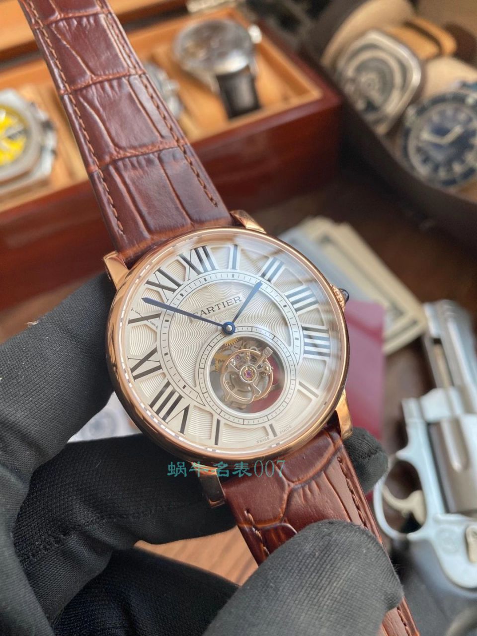 BBR Factory  Cartier  ROTONDE DE  Cartier   High quality  Replica Copy  Tourbillon  Watches W1556216 wrist watches  / K318
