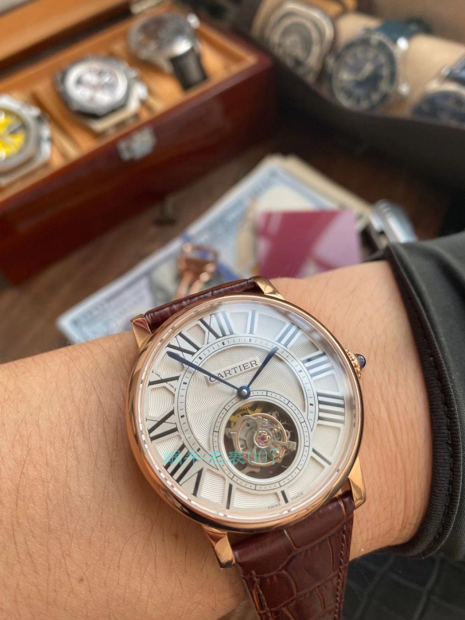 BBR Factory  Cartier  ROTONDE DE  Cartier   High quality  Replica Copy  Tourbillon  Watches W1556216 wrist watches  / K318
