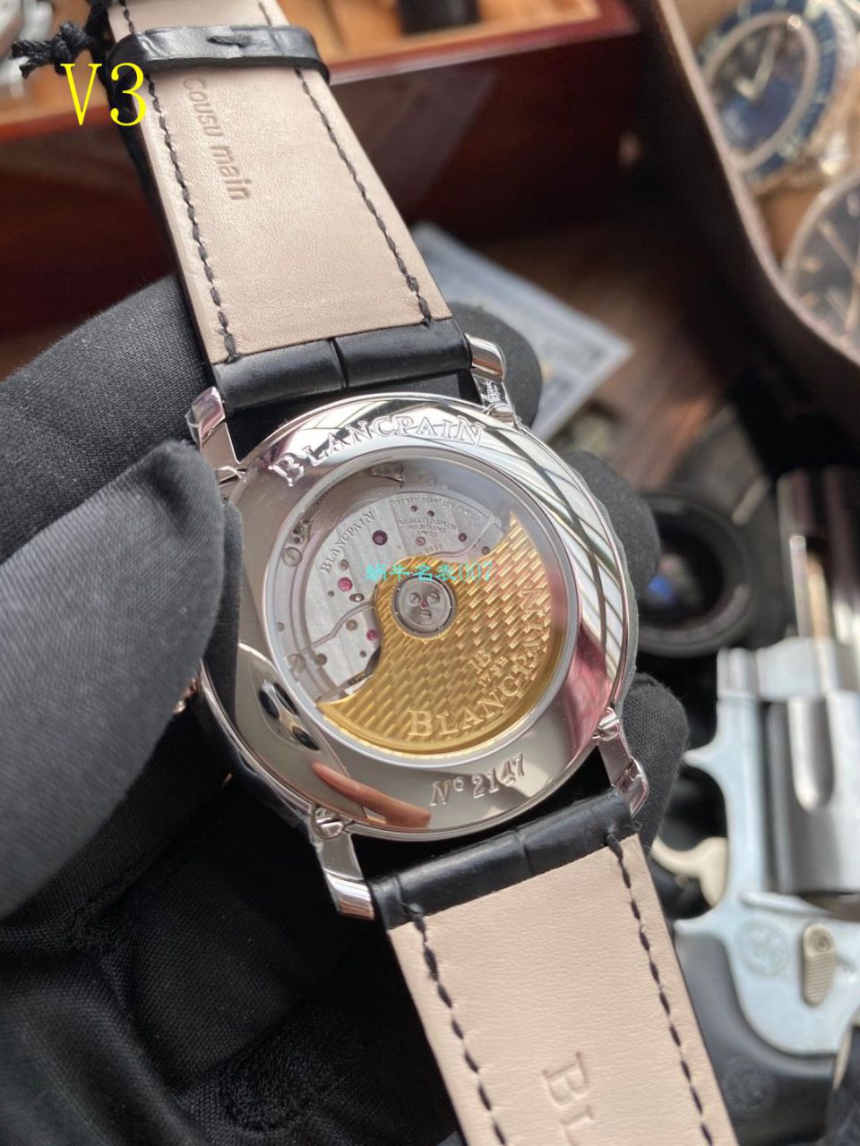 【 Video analysis OM Factory V3版本6654】Blancpain 经典月相6654-1127-55B 1比1 Replica Copy  Watches  / BP073