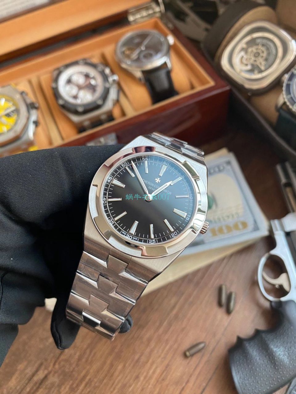 XF Factory Vacheron Constantin   Overseas 1比1 Replica Copy  Watches 海外超薄2000v黑面 / JS233
