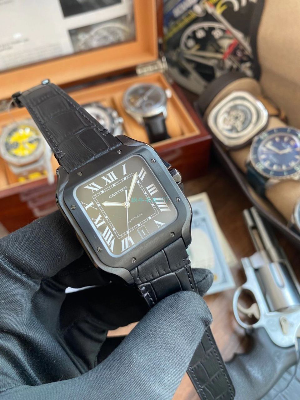 V6 Factory  Cartier   Santos  top  Replica Copy WSSA0039二代黑武士仿表 / K311