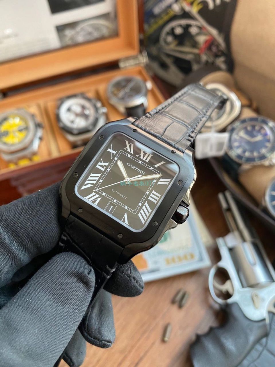 V6 Factory  Cartier   Santos  top  Replica Copy WSSA0039二代黑武士仿表 / K311