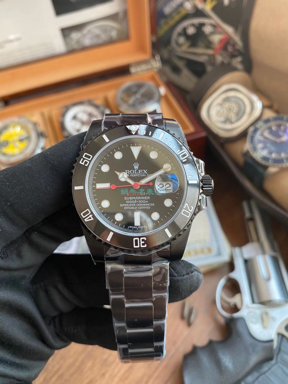 V9 Factory  Rolex 水鬼 top  Replica Watches BLAKEN  SUBMARINER  DATE LV官方同款曜黑改装版 / R670