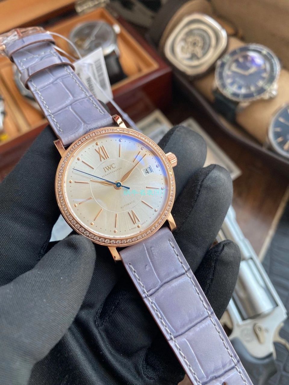 【 top  Replica 表在哪个网站买靠谱】V7 Factory  Replica  IWC IWC柏涛菲诺系列IW458107女表 / WG588