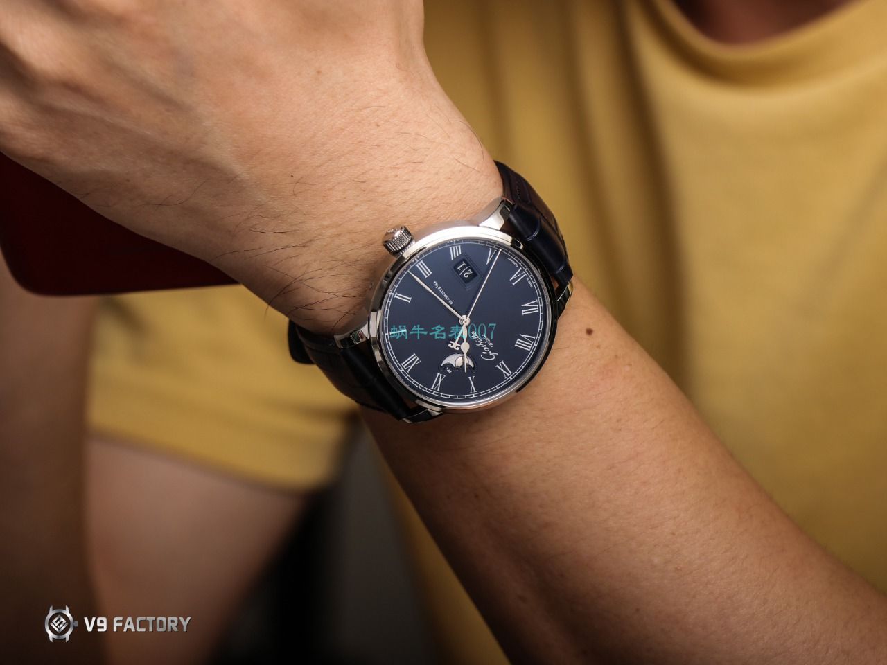 【视频最大的 Replica Watches 网站】V9 Factory glashuette original原创议员月相100-04-05-12-30 wrist watches  / GLA069