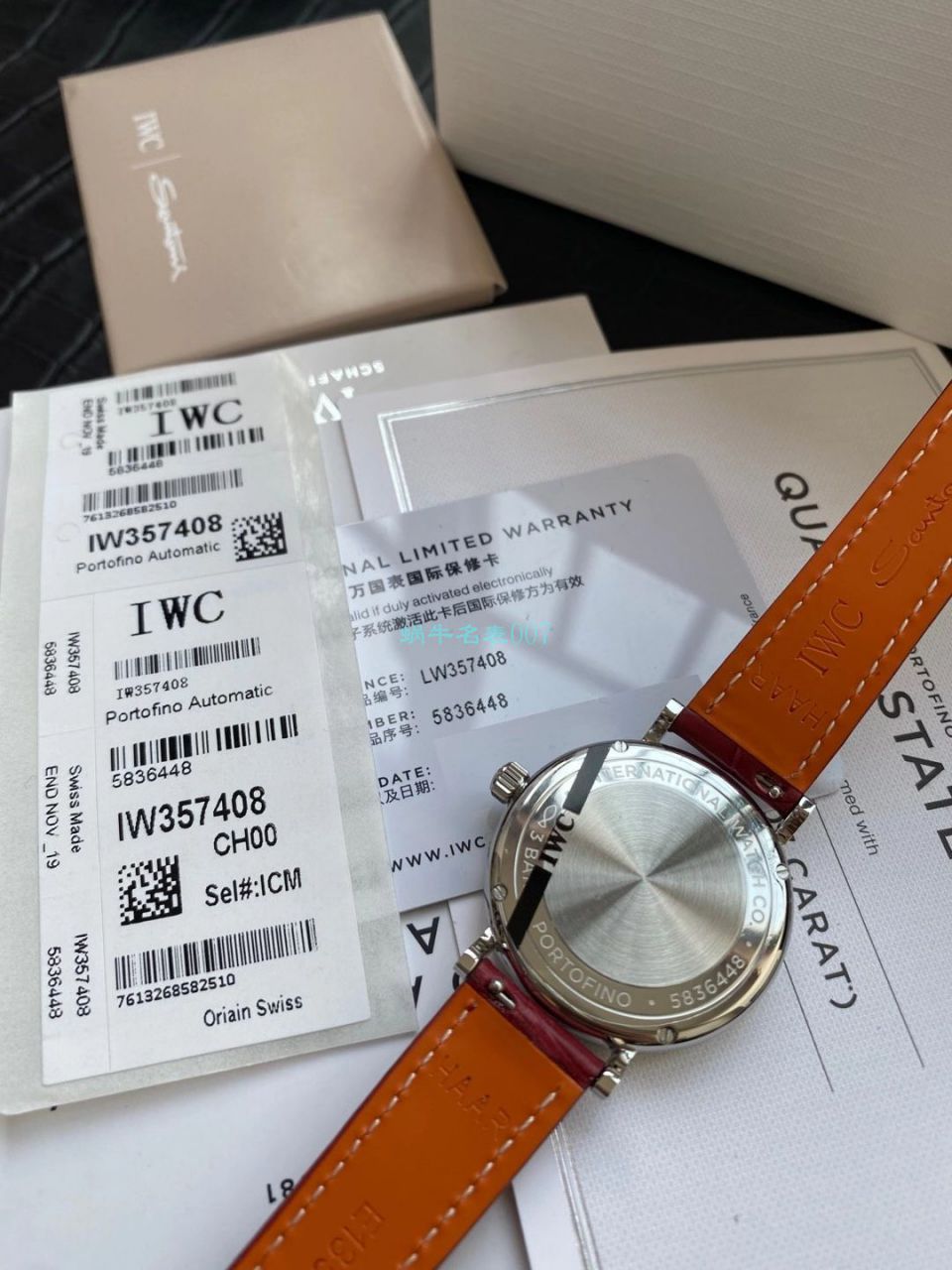 渠道原单IWC IWC 柏涛菲诺系列女装IW357408 wrist watches  / WG597