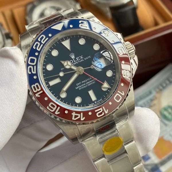 N Factory  Rolex  GMT MASTER II top  Replica Copy 可乐圈红蓝 Composite 圈m126719blro-0003 wrist watches 