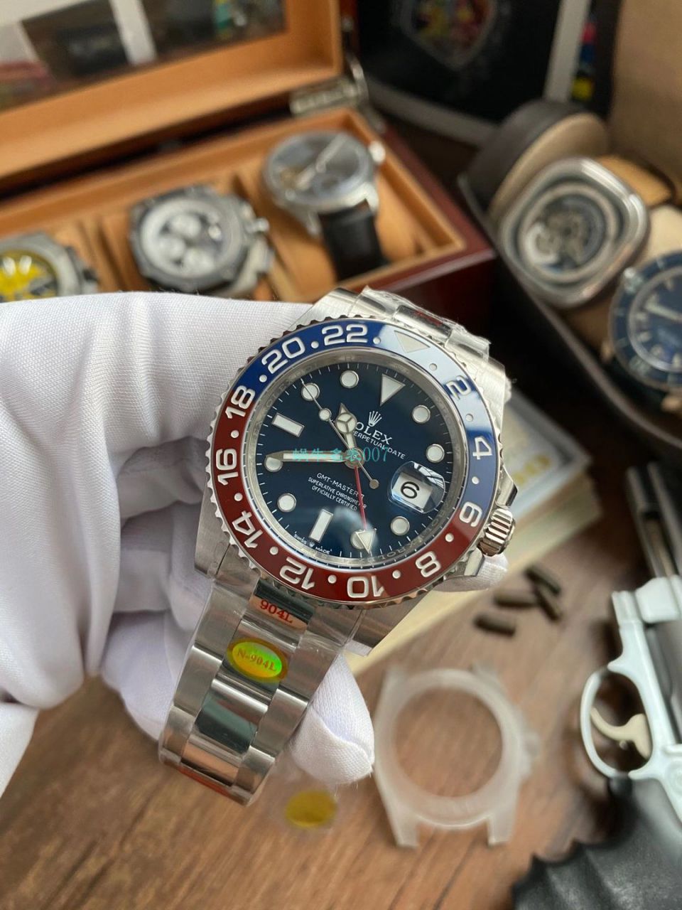 N Factory  Rolex  GMT MASTER II top  Replica Copy 可乐圈红蓝 Composite 圈m126719blro-0003 wrist watches  / R682