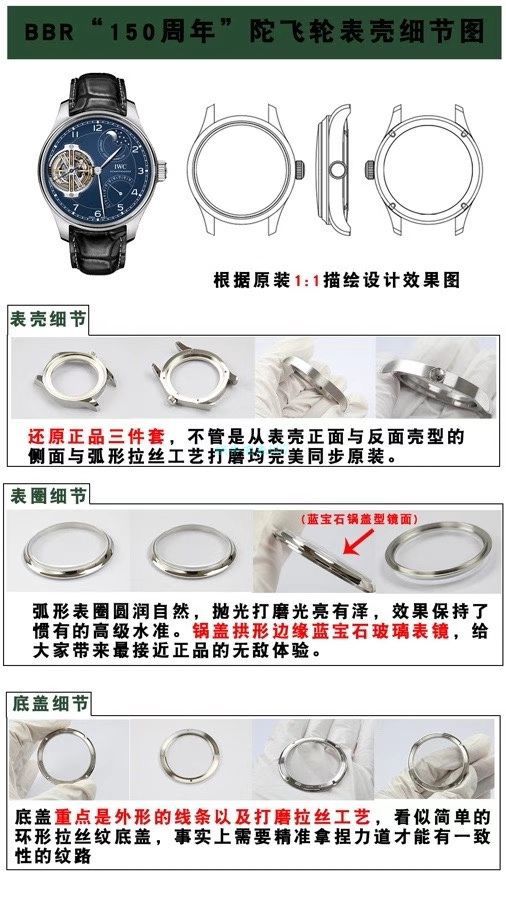 BBR Factory  IWC 150周年纪念 Tourbillon  Replica Copy IW590203、IW590202、IW590110 wrist watches  / WG598