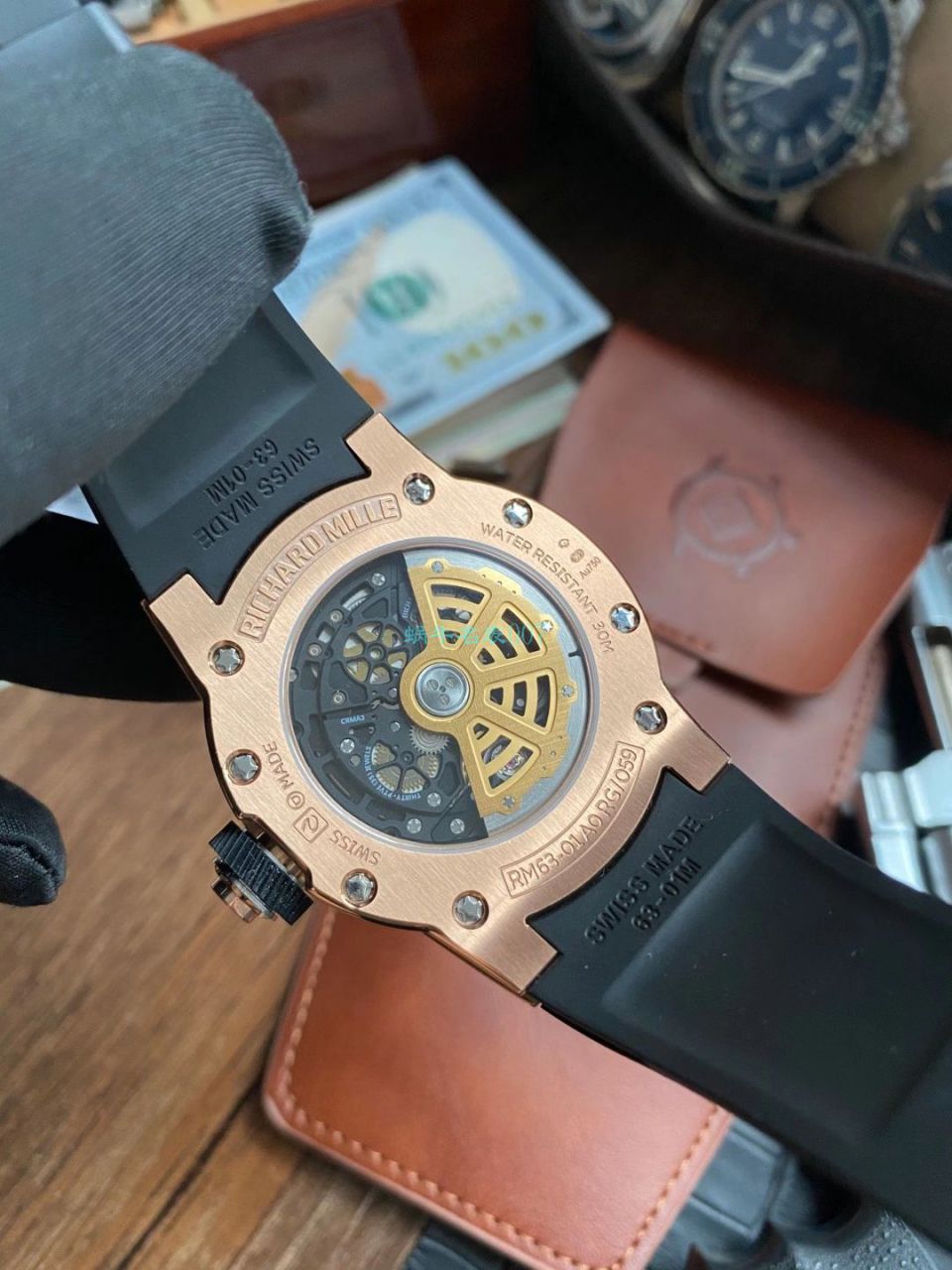 V9 RICHARD MILLE Richard Mille RM 63-01 Perfect  top  Copy  Watches  Dizzy Hands男装自动机械 wrist watches  / RM 63-01V9