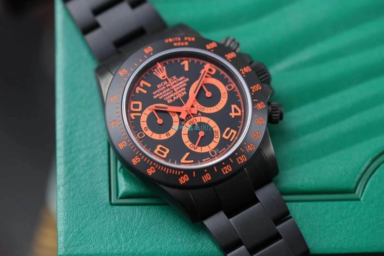 【IPK Factory  Rolex  Ditongna 】Blaken改装磨砂碳化黑 wrist watches 以N Factory 超级4130 Ditongna 为基础 / R686