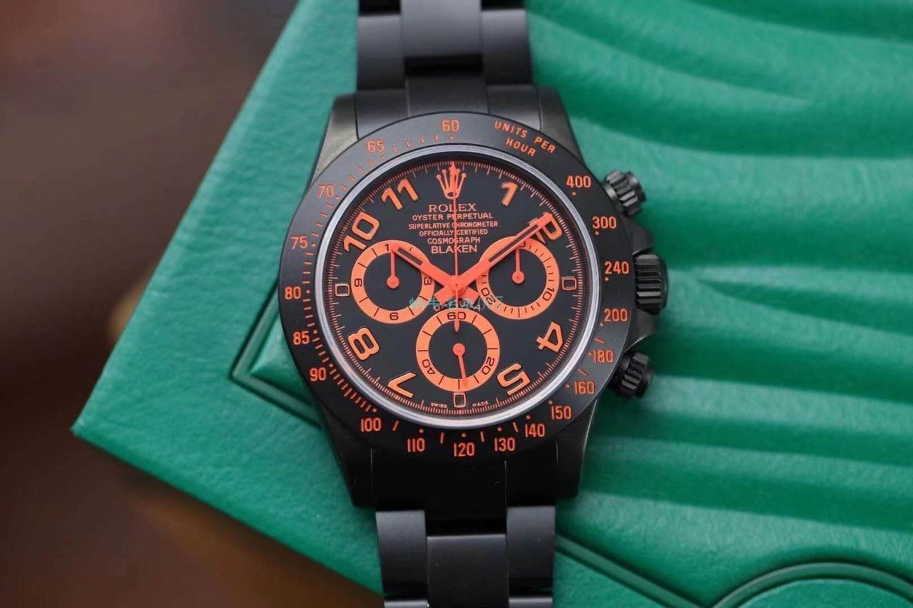 【IPK Factory  Rolex  Ditongna 】Blaken改装磨砂碳化黑 wrist watches 以N Factory 超级4130 Ditongna 为基础 / R686