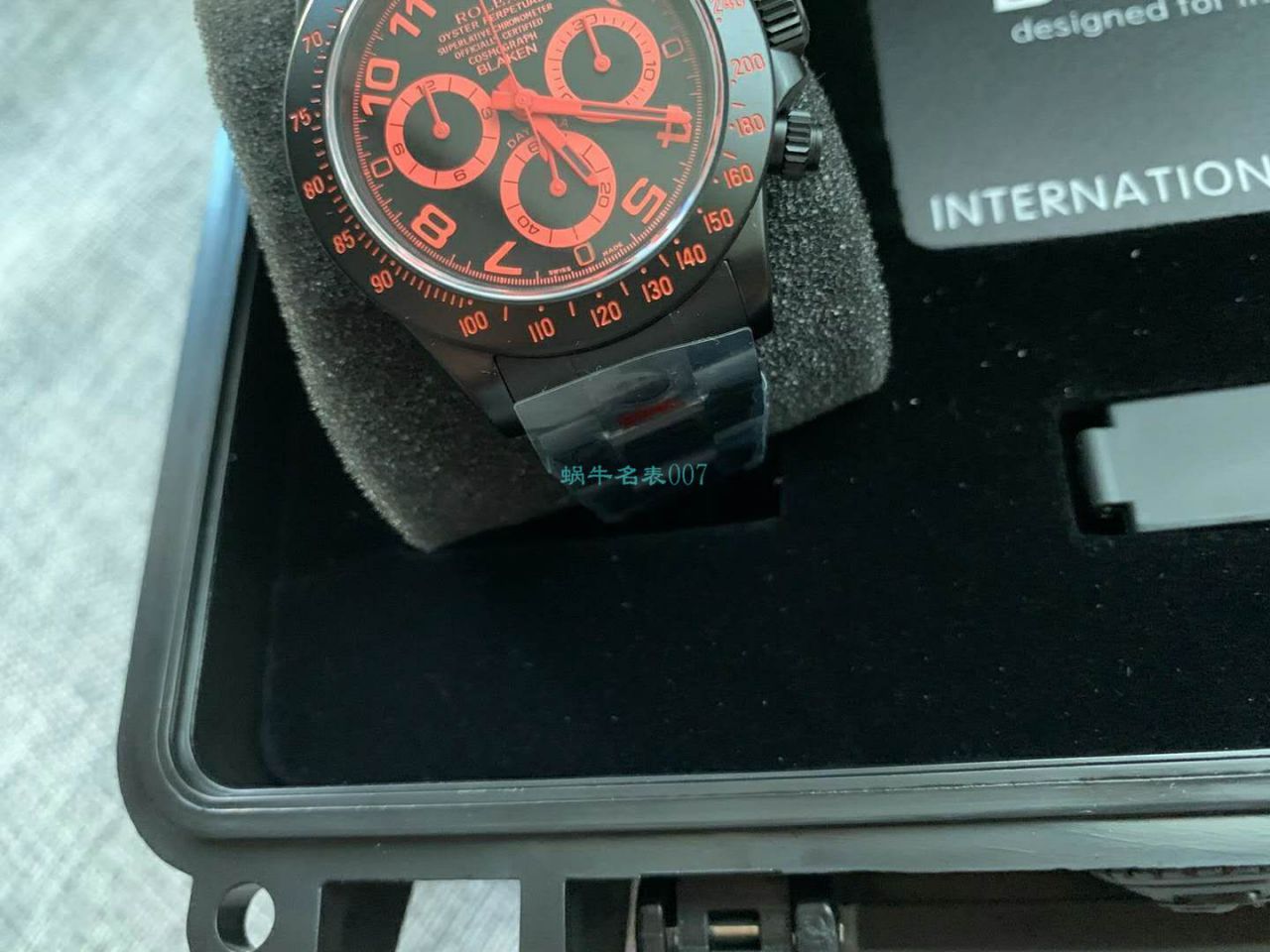 【IPK Factory  Rolex  Ditongna 】Blaken改装磨砂碳化黑 wrist watches 以N Factory 超级4130 Ditongna 为基础 / R686