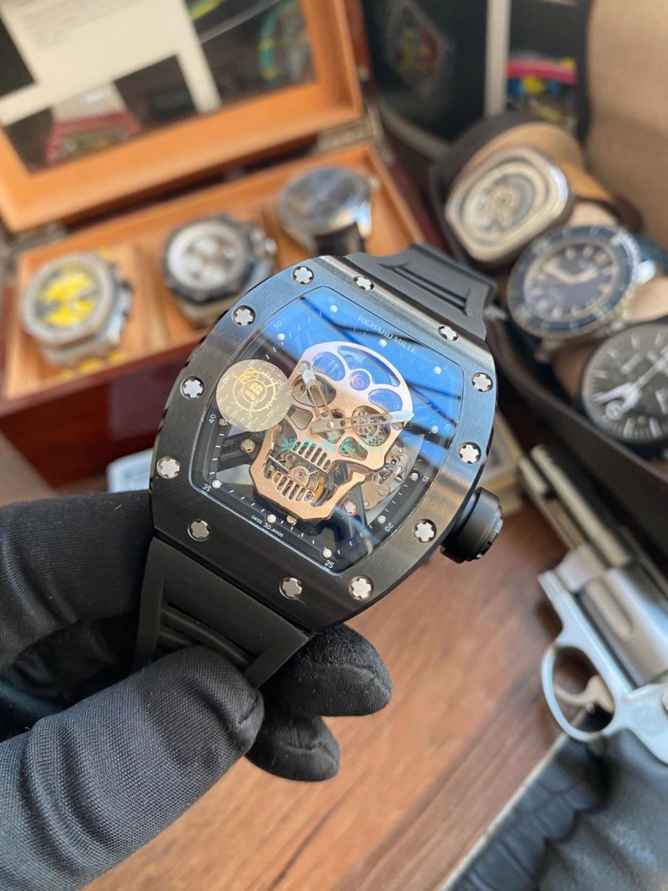 JB RICHARD MILLE RM52-01 top  Replica Copy 真 Tourbillon RICHARD MILLE骷髅头 wrist watches  / JBRM52-01