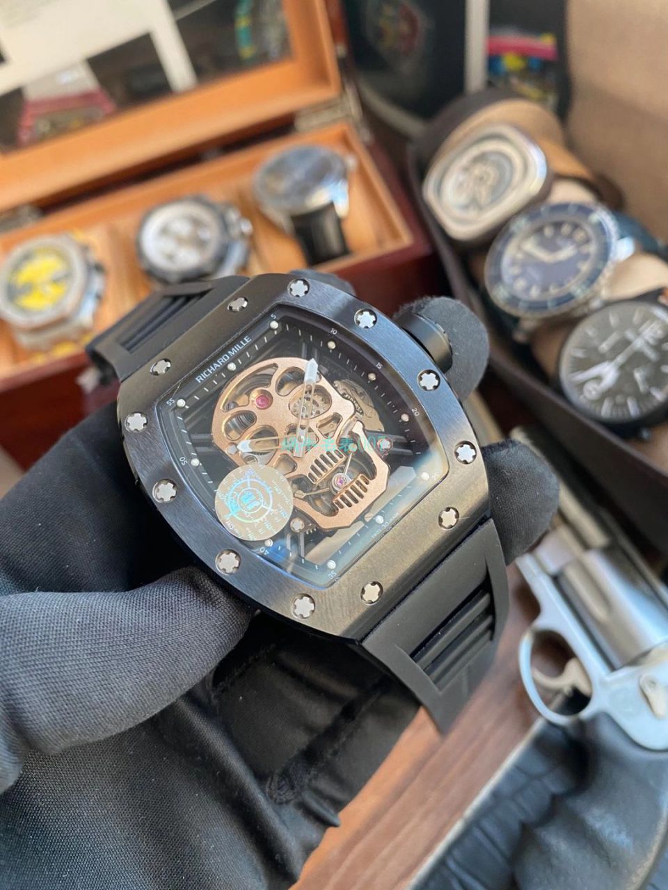 JB RICHARD MILLE RM52-01 top  Replica Copy 真 Tourbillon RICHARD MILLE骷髅头 wrist watches  / JBRM52-01