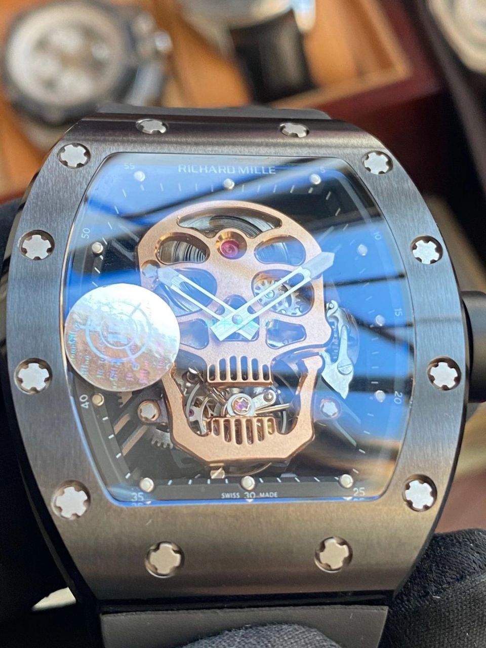 JB RICHARD MILLE RM52-01 top  Replica Copy 真 Tourbillon RICHARD MILLE骷髅头 wrist watches  / JBRM52-01