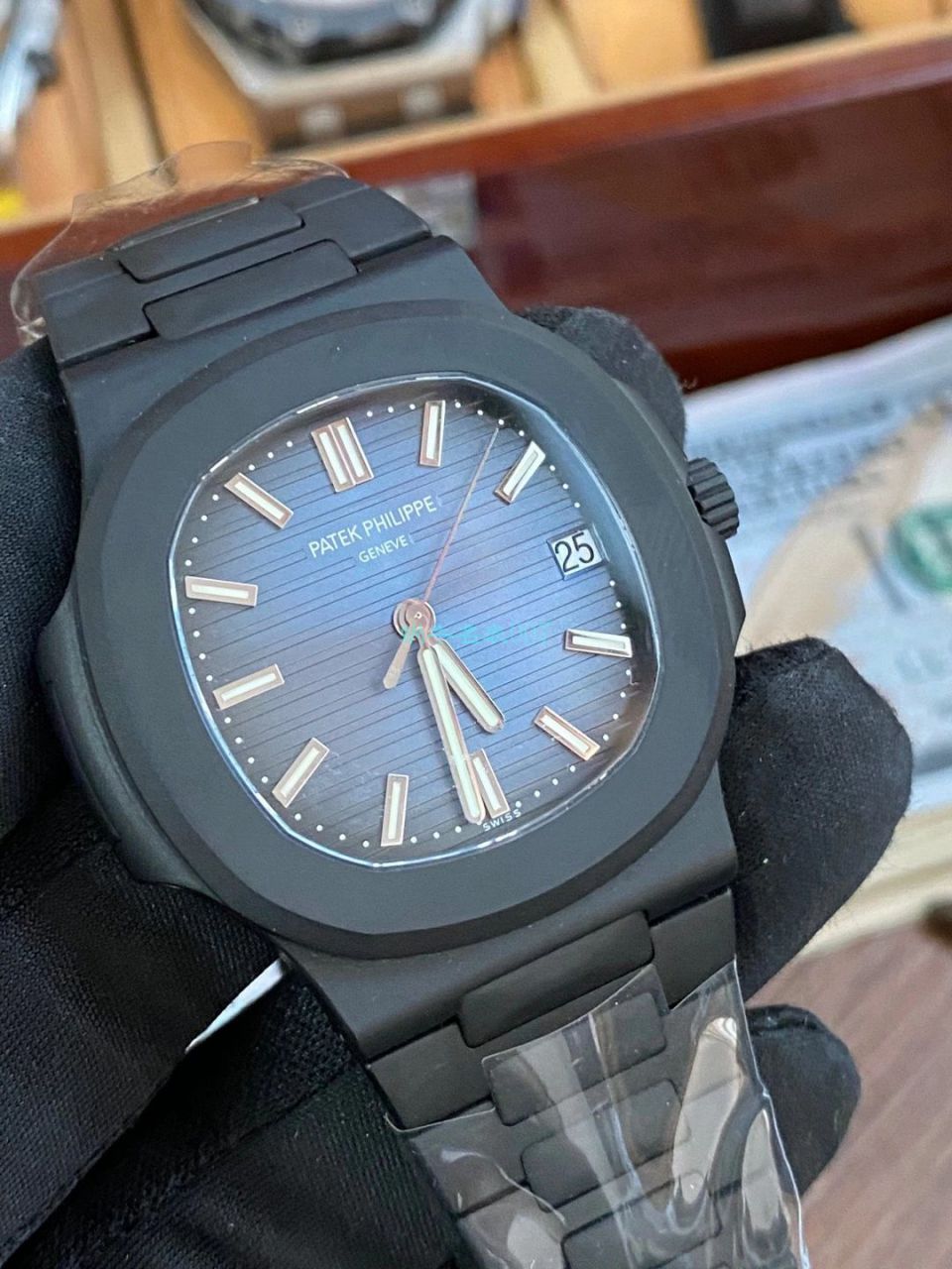 PPF Factory V4 DCL版(金刚石碳涂层 watchcase ) PATEK PHILIPPE  Nautilus 1比1超级 Replica Watches 5711/1A-010 / BD360