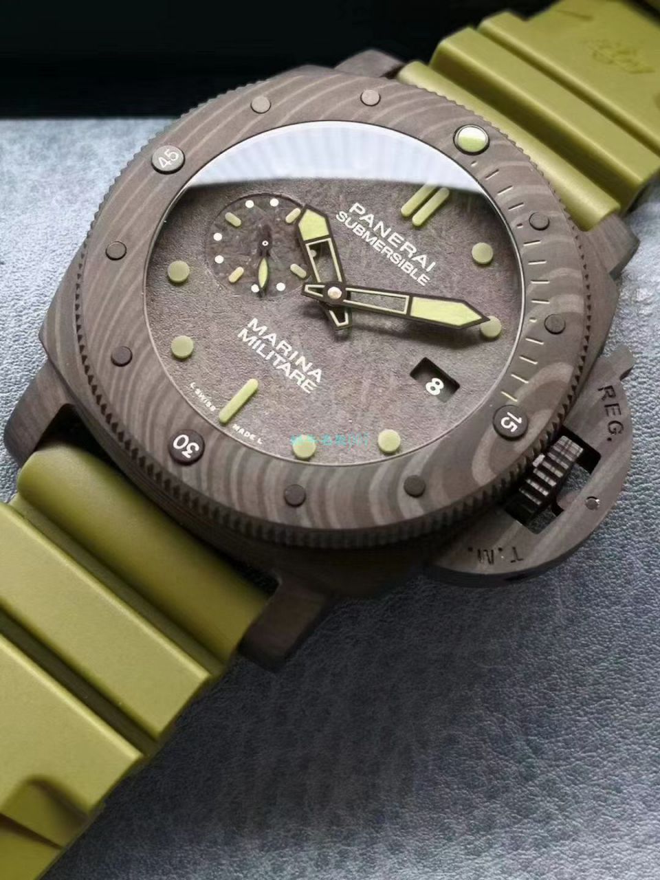 【VS Factory 新品军绿色英雄情结 Replica Watches 】Panerai  Replica SUBMERSIBLE 潜行系列PAM00961 wrist watches  / VSPAM961