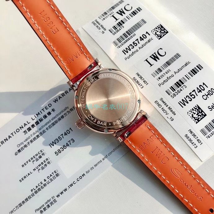  TOP 原单真钻 IWC 柏涛菲诺系列IW357405,IW357401女装 / WG580