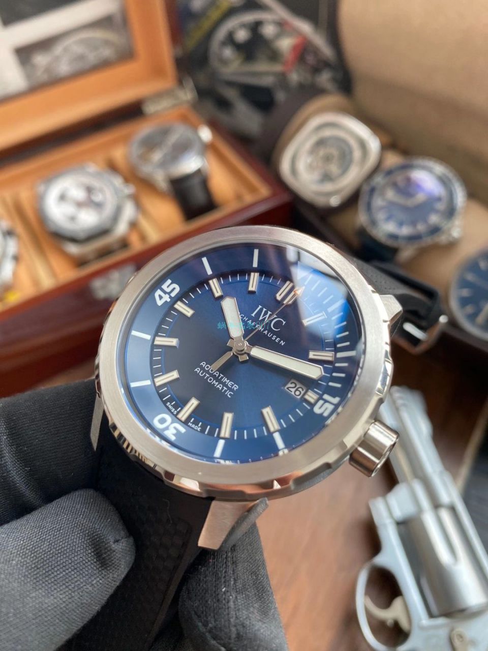【 Video analysis V6 Factory 蓝色字面完美升级】 IWC 海洋时计1比1 top  Replica Copy  Watches IW329005 wrist watches  / WG606