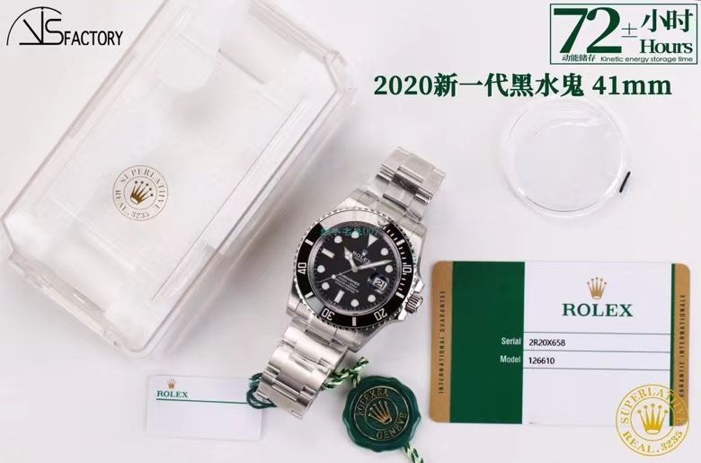 VS Factory 专柜新款41毫米 Rolex  Submariner  Perfect  High quality  Replica Watches  Submariner m126610ln-0001 wrist watches  / R697