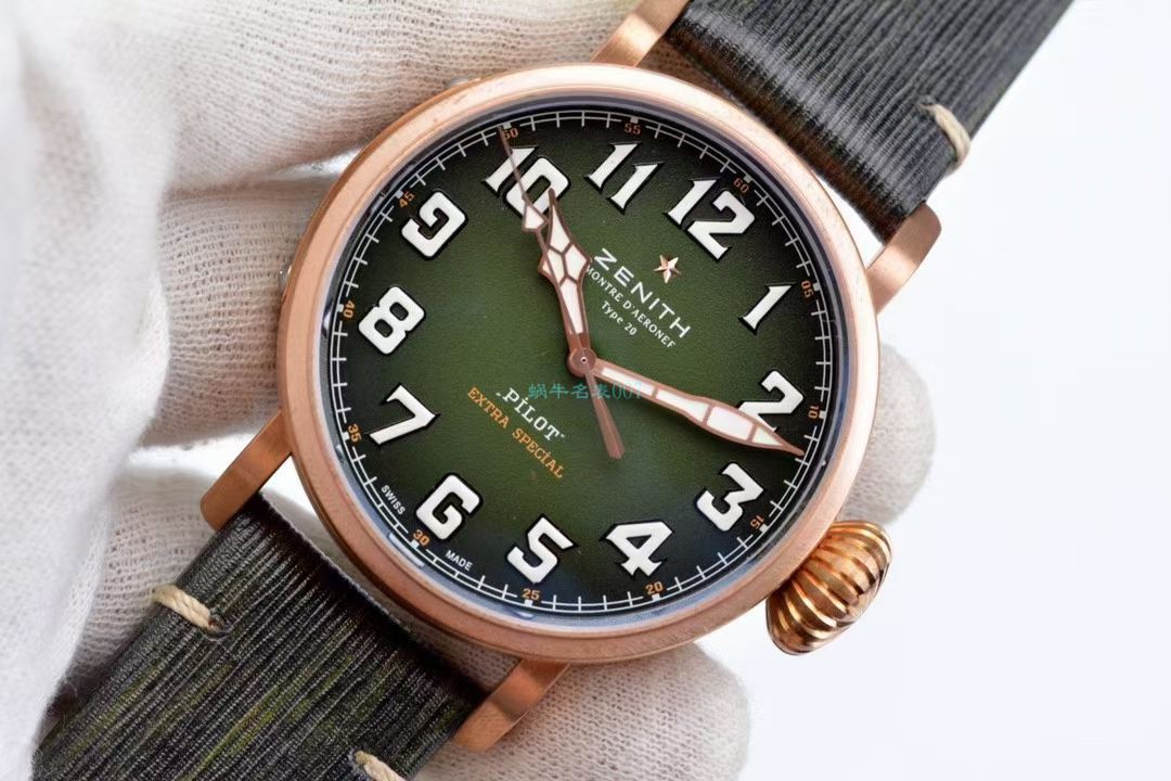 XF Factory 真力时卡其绿青铜大飞 Perfect  Replica Watches 29.2430.679/63.I001 wrist watches  / ZSL063
