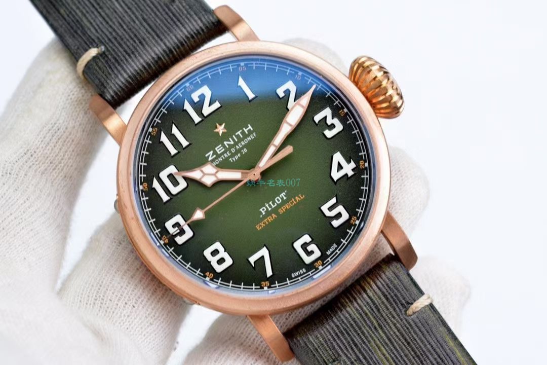XF Factory 真力时卡其绿青铜大飞 Perfect  Replica Watches 29.2430.679/63.I001 wrist watches  / ZSL063