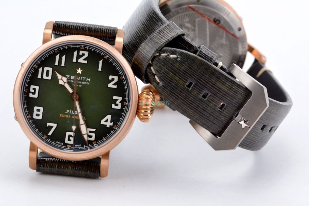 XF Factory 真力时卡其绿青铜大飞 Perfect  Replica Watches 29.2430.679/63.I001 wrist watches  / ZSL063